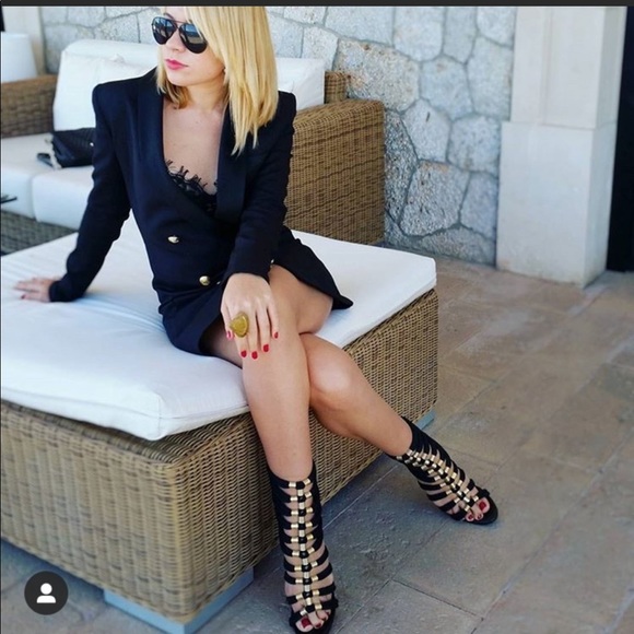 SOLD Balmain ikki leather and cotton sandals - Picture 10 of 14